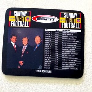 NWOT Sunday Night Football Official vintage ESPN logo 1999 mouse pad